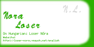nora loser business card